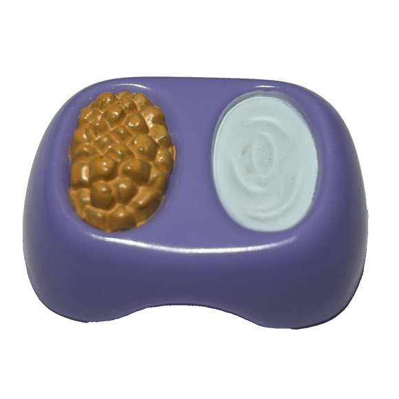 Hasbro Littlest Pet Shop LPS Lovin Playset Purple Food Water Dish Toy Bowl Part - Picture 4 of 6